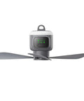 18 Inch Portable Ceiling Fan With Light For Patio Canopy Tent Porch And RV Battery Operated With 12000mAh Four Speeds Eight Hour Timer Long Run Time Up To Sixteen Hours Per Charge On The Go front view