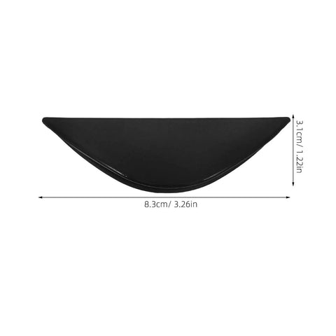 Six Pack Black Semicircle Push Pull Handles With Self Adhesive Edge Tabs For Cabinets Drawers Wardrobes And Furniture Easy Peel And Stick Finger Pulls For Instant Kitchen And Home Makeover