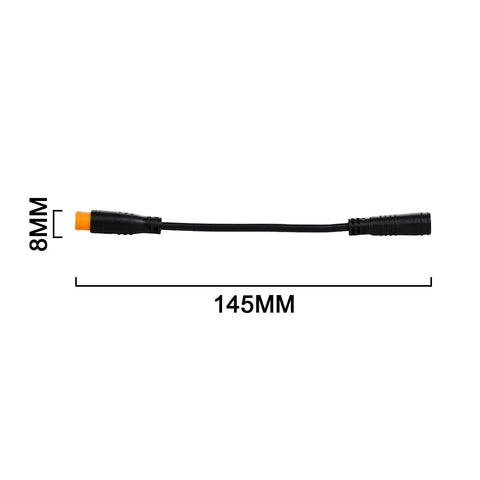 3 Pin Throttle Connectors Cable For Electric Bikes Waterproof 3 Pin Sensor Thumb Throttle Adapter Female To Male Connector Compatible With Motor Controllers Easy Install Seamless E Bike System Link, 145mm length, 8mm diameter