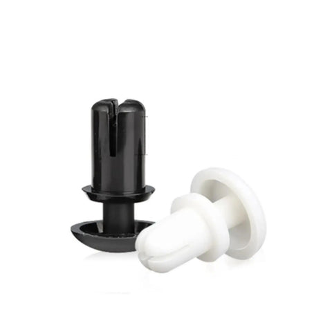 One Thousand Piece Set Of Heavy Duty Nylon R Type Expansion Rivet Nuts in black and white, showing quick grip fastening design.