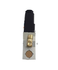 4 Way 2 Position Solenoid Valve Replacement For PM52 SM74 SX74 Printers, 1 Piece, front view showing brass and black components