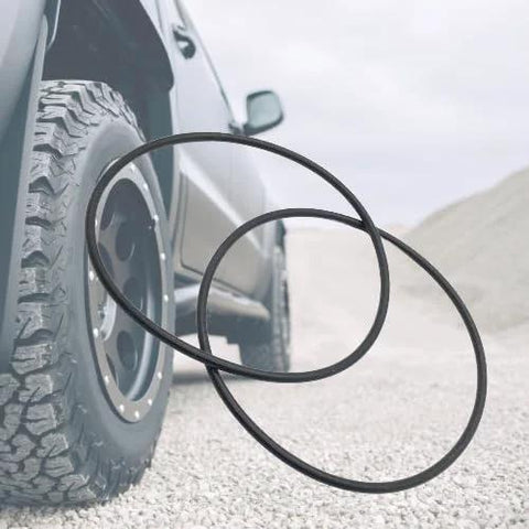 2 Pack Rear Hub Bearing O Ring For Toyota T100, Tacoma And 4Runner OEM Grade Replacement Kit displayed on truck tire background