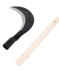 Long Handled Gardening Hand Scythe With Manganese Steel Blade for Weeding, disassembled handle and blade, for outdoor lawn care