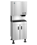 Heavy-Duty Commercial Nugget Ice Maker, Air Cooled Stainless Steel Exterior, countertop model with double doors.