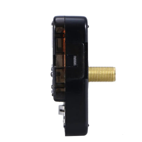 Side view of Beefed Up Torque Clock Movement Kit Replacement for Wall Clocks Non Ticking Electric Mechanism Black DIY Clock Parts
