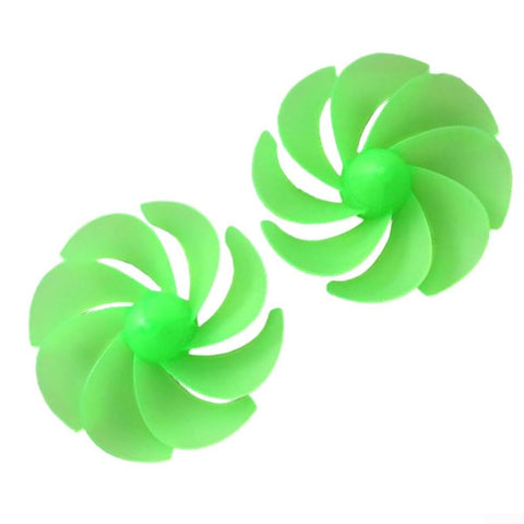 8-Leaf Wind Turbine Fan Blades 12cm Diameter For DC Motors And Generators Green Plastic Propeller Kit With 2mm Bore