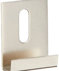 Wide Channel Metal Mirror Clips Set For Hanging Mirrors And Framed Photos, single silver clip with screw-hole.