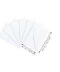 Bulk White B6 Card Envelopes 50 Pack Self Sealing 15.7 X 10.6 Cm showing thick paper and dimensions