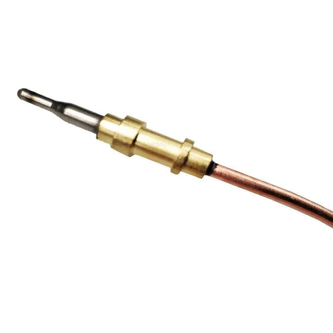 Gas heater thermocouple replacement, brass body with copper tube, by MENSI for Desa LP vent-free wall heater
