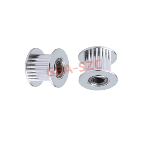 GT2 Idler Pulley 20 Teeth With 5mm Bore For Voron 2.4 3D Printer Aluminum Machined Durable 9mm 10mm Width Belt Compatible 10 Pack Go-To Upgrade Aluminum Construction With Surface Oxidation Finish Lightweight Yet Strong For Smooth Motion And Reliable. aluminum GT2 idler pulleys, 20T, 5mm bore