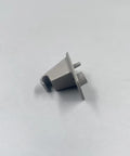 2 Pcs Gray Front Sun Visor Support Holder Clips Direct Fit for Chevy Silverado Suburban Tahoe Yukon 1992 1993 1994 1995 1996 1997 1998 Replacement Bracket Kit Durable Auto Interior - close-up view of one gray clip on a plain background.