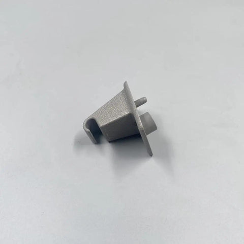 2 Pcs Gray Front Sun Visor Support Holder Clips Direct Fit for Chevy Silverado Suburban Tahoe Yukon 1992 1993 1994 1995 1996 1997 1998 Replacement Bracket Kit Durable Auto Interior - close-up view of one gray clip on a plain background.