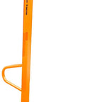 Compact Magnetic Lid Lifter That Cracks Open Tough Manhole Covers Without Breaking A Sweat While Hauling Up To 150 Pounds Thanks To Strong Neodymium Magnets And Solid Aluminum Frame In Orange, showcasing its rubber grip handle and solid base.