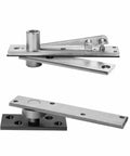 Real Deal Center Hung Pivot Hinges For Smooth Swinging Interior Or Exterior Doors Heavy Duty Steel Construction Built To Handle Up To Five Hundred Pounds With Zero Sweat Setup showing detailed pivot mechanism.