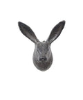 Vintage Cast Iron Rabbit Wall Hook Hella Sturdy Rustic Home Decor Dang Solid Design Holds Thirty Five Pounds front view of metal hook
