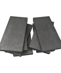 Stack of heavy duty graphite blocks for electric conduction and electrodes carbon plate 200 by 100 by 10 mm for casting and stability.