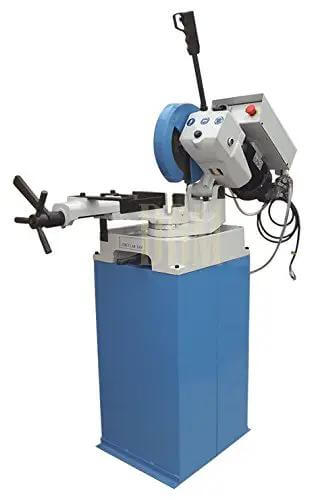 Professional 11 Inch Cold Cut Circular Saw With Swivel Base And Heavy Duty Stand 110 Volt Single Phase Motor for metal cutting.