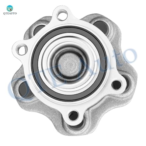 Beefy Rear Wheel Hub Bearing Assembly Compatible With 2007-2018 Nissan Altima, 2009-2014 Maxima, top view, metal construction.