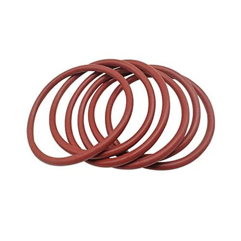 Red silicone o rings set of 30 for automotive and mechanical sealing projects, featuring durable flexible seals with 18.6mm outer diameter.