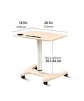 Smooth Operator Pneumatic Rolling Standing Desk With Pro Grade Swivel Casters For Home Office Laptop Workstation Quick Height Flex Deep Wood Grain Finish dimensions 28.1x18.5 inches
