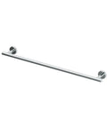Latitude II 24-Inch Wall Mounted Towel Bar In Chrome For Modern Bathrooms, Premium Metal Construction, angled view