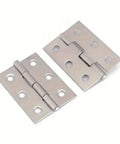 Heavy Duty Stainless Steel Flat Hinges With A Slick Silver Finish 20 Pack easy install screw mount for cabinets.