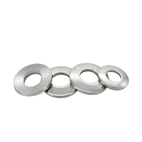 M4 304 Stainless Steel Disc Spring Washers 100 Pack Beast Mode Rust Resistant Springs showing varied sizes in polished steel finish.
