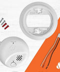 No Fuss Interconnected Smoke Alarm With Hardwired Power And 10 Year Battery Backup 3 Pack SMI105-AC components on display