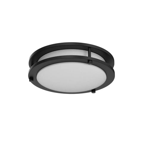 12 Inch LED Ceiling Light Fixture Dimmable 20W Flush Mount With Three Color Temperatures 3000K 4000K 5000K Black ETL Listed For Kitchen Bathroom Hallway