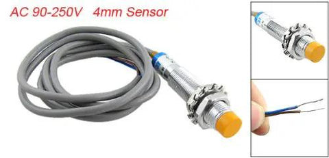 LJ12A3-4-J/EZ Inductive Proximity Sensor 4mm Detection Range AC 90-250V Two-Wire Cylinder Style with cable and connectors