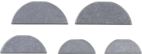 Drop In Woodruff Keys Set for Automotive Engines, Natural Finish, Size 13125, shown in a set layout for timing gears and sprockets.