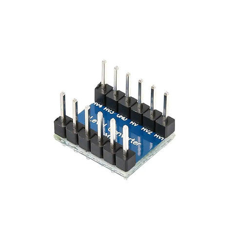 Close-up view of Bi Directional I2C Logic Level Converter Four Channel 3V3 To 5V Pre Soldered for interfacing microcontrollers.
