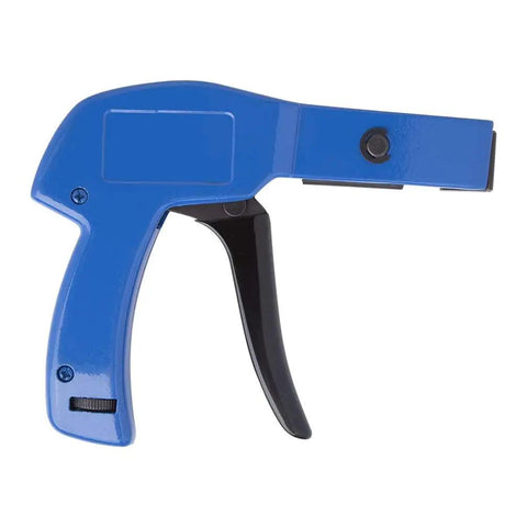 Pro Grade Cable Tie Gun For Nylon Tie Fastening And Precise Cutting Adjustable Tension For Mini To Heavy Duty Ties Blue Handle