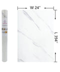 Wide Milk White Marble Wallpaper Easy Peel And Stick 24 Inch By 394 Inch Roll Glossy Thickened Waterproof Adhesive White Granite Textured Contact Paper