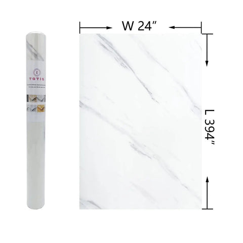 Wide Milk White Marble Wallpaper Easy Peel And Stick 24 Inch By 394 Inch Roll Glossy Thickened Waterproof Adhesive White Granite Textured Contact Paper