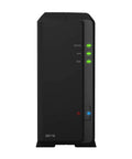 Front view of Rock Solid Ds118 Nas Server With 8Tb Internal Drive And 1GbE Ethernet Port showing status lights and power button.