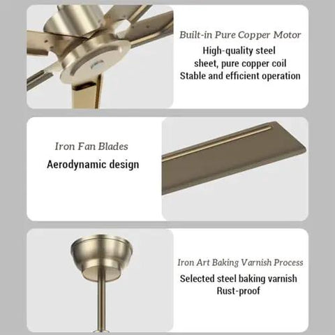 Heavy Duty Industrial 5 Speed Ceiling Fan With Remote And Five Rugged Black Blades for stable rust-proof cooling and aerodynamic design.