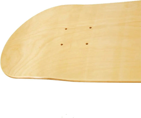 Blank Maple Skateboard Decks Set Of 3, 31 X 8 Inches, 7-Layer Maple With Double Tail, showing close-up of smooth maple surface.