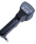 Digital Metal Hardness Meter And Stud Finder Wall Scanner Hella Accurate Aluminum Testing Gauge With Crisp LCD Screen Plus Fly Lightweight Frame viewed from the side.