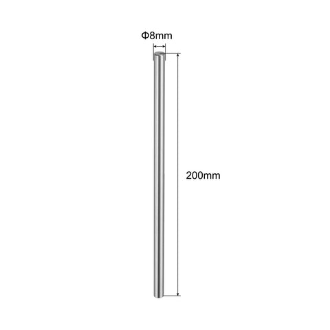 Four Pack 8mm By 200mm Linear Guide Rods Chrome Plated Steel For 3D Printers And CNC Machines Case Hardened No Wobble Ultra Smooth Shaft