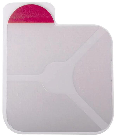 North American Rescue HyFin Vent chest seal twin-pack with red tab, vented wound seal for trauma, front view