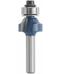 Real Badass 1/8 Inch Radius Roundover Router Bit With Two Flute Micrograin Carbide Cutting Edges and Compact Ball Bearing Guide