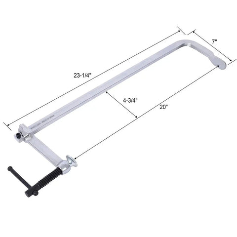 Heavy Duty 20 Inch F Clamp Rockin Drop Forged Steel Bar Clamps With 1400 Lbs Power for precise clamping during woodworking.