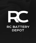 Logo of RC Battery Depot on a black background
