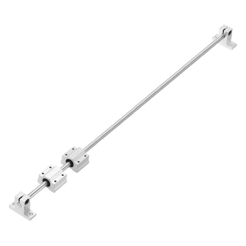 8mm x 750mm Linear Motion Rail Guide Kit with SCS8UU Bearings and SK8 Rail Supports for CNC Machines and 3D Printers