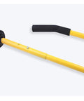 Easy To Install Pallet Stretch Film Dispenser For 18 Inch And 20 Inch Rolls Yellow Upgraded Shrink Wrap Holder For Warehouse Packing shown with black handles