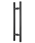 71-Inch Double-Sided Push Pull Door Handle in Matte Black SUS304 Stainless Steel, Built Tough Heavy-Duty Ladder Pull for Commercial Glass, Residential Wood Barn and Metal Doors, 1800 x 38mm, front view