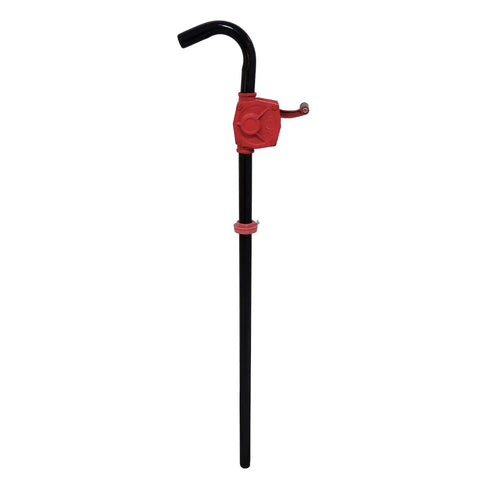 No Gimmicks Real Deal Heavy Duty Manual Rotary Hand Pump Made For Diesel Gasoline And Kerosene, black and red, 40 inch, sturdy.