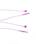 4 purple 5 inch plastic snap lock pins showing self-locking design for tagging apparel and luggage, 1000 Pack Premium Purple 5 Inch Plastic Snap Lock Pins Rock Solid Security Loop Tags Go To Choice For Apparel Clothing And Luggage Top Quality Fasteners.
