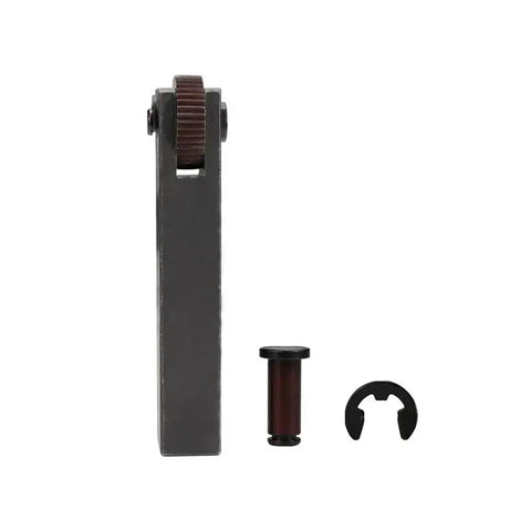 Front view of Beefy Single Wheel Straight Knurling Tool Set 7 Piece Lathe Knurling Tools With 0.5 1.5 And 2mm Pitch For Metalwork Durable Hard Alloy Embossing And Non Slip Grip showing a single knurling wheel with fittings; durable metal construction.